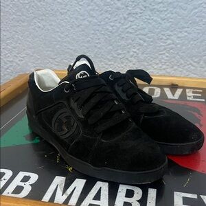 Gucci Men's Black Suede Lace-Up Sneakers